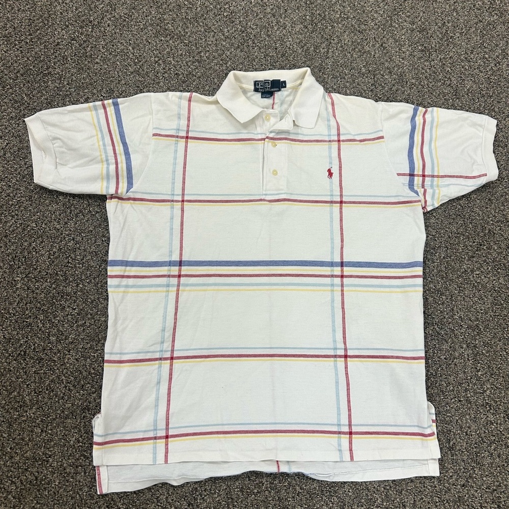 Polo by Ralph Lauren Men's White Plaid Shirt